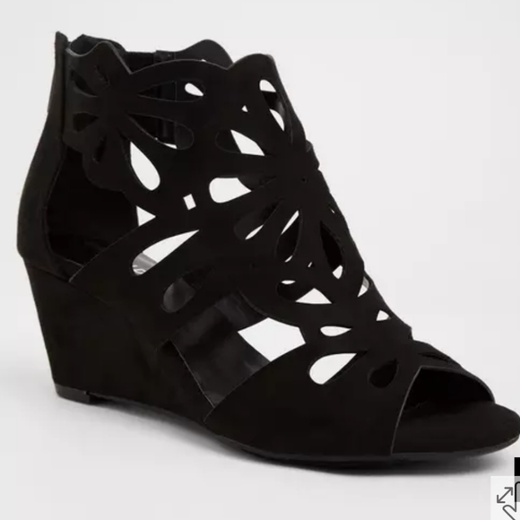 torrid Shoes - Torrid Wide Width Cutout Wedges 10W